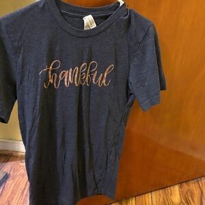 Bella Canvas Navy Blue Thankful Tee